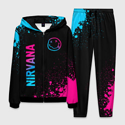 Мужской костюм Nirvana - neon gradient: символ и надпись вертикал
