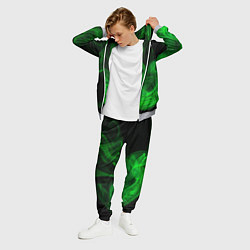 Костюм мужской Зелёный абстрактный дым, цвет: 3D-меланж — фото 2
