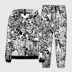 Мужской костюм Черно-белый абстрактный паттерн