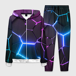 Мужской костюм Фиолетовый градиент - неоновые геометрические плит