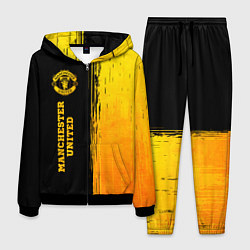 Мужской костюм Manchester United - gold gradient: по-вертикали