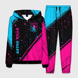 Костюм мужской Aston Villa - neon gradient: надпись, символ, цвет: 3D-черный