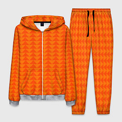 Костюм мужской Геометрия - оранжевые фигуры, цвет: 3D-меланж