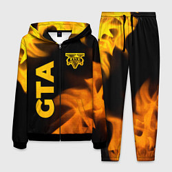 Мужской костюм GTA - gold gradient: надпись, символ