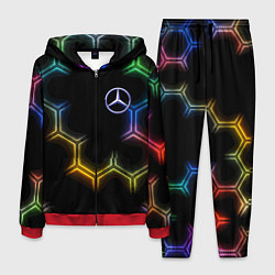 Мужской костюм Mercedes - neon pattern