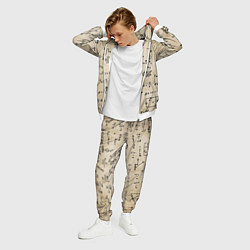 Костюм мужской Научные формулы на старой бумаге, цвет: 3D-белый — фото 2