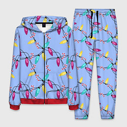 Мужской костюм Новогодняя гирлянда голубая