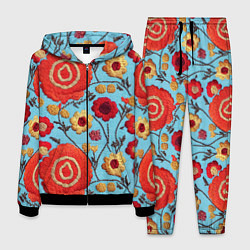 Мужской костюм Эффект вышивки маки