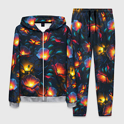 Костюм мужской Светящиеся цветы, цвет: 3D-меланж