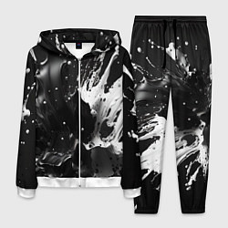 Мужской костюм Брызги красок - белая и черная