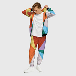 Костюм мужской Разноцветные пересекающиеся треугольники, цвет: 3D-черный — фото 2