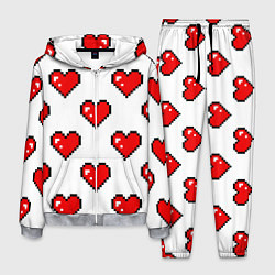 Мужской костюм Сердца в стиле пиксель-арт
