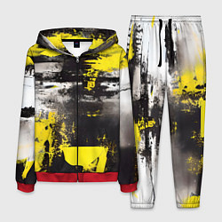 Мужской костюм Черно-желтая абстракция, нейросеть