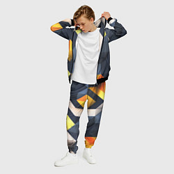Костюм мужской Полосы геометрия узор, цвет: 3D-черный — фото 2