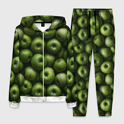 Мужской костюм Сочная текстура из зеленых яблок