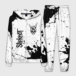 Костюм мужской Slipknot и рок символ на светлом фоне, цвет: 3D-белый