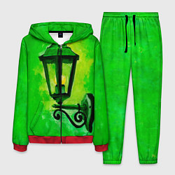 Костюм мужской Уличный зелёный фонарь, цвет: 3D-красный