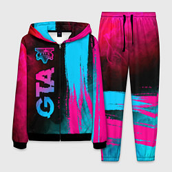 Мужской костюм GTA - neon gradient: по-вертикали