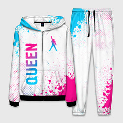 Мужской костюм Queen neon gradient style: надпись, символ
