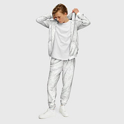 Костюм мужской Хаотичная черно-белая рябь - узор Хуф и Ся, цвет: 3D-белый — фото 2