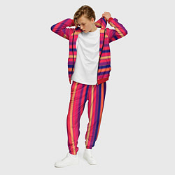 Костюм мужской Полосатый ярко-красный, цвет: 3D-красный — фото 2