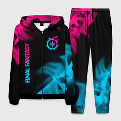 Мужской костюм Final Fantasy - neon gradient: надпись, символ