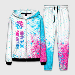 Мужской костюм Breaking Benjamin neon gradient style: по-вертикал