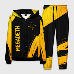 Мужской костюм Megadeth - gold gradient: надпись, символ