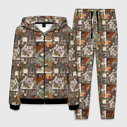 Мужской костюм Милые иллюстрации коллаж