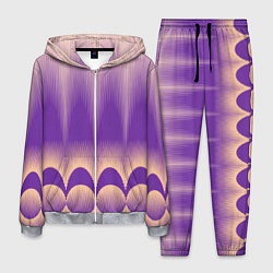 Костюм мужской Фиолетовый градиент в полоску, цвет: 3D-меланж