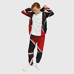 Костюм мужской Кавасаки - красные волны, цвет: 3D-красный — фото 2