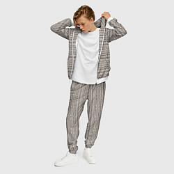 Костюм мужской Вязанный стиль серая пряжа, цвет: 3D-белый — фото 2