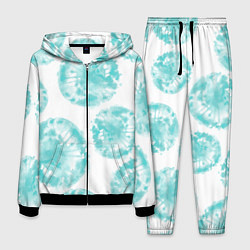 Мужской костюм Акварельные голубые био формы