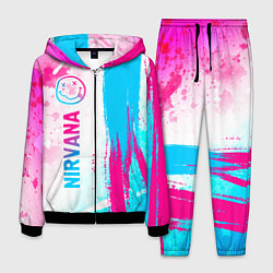 Костюм мужской Nirvana neon gradient style: по-вертикали, цвет: 3D-черный