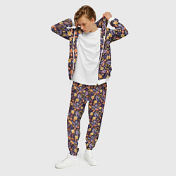 Костюм мужской Паттерн из листочков и цветочков, цвет: 3D-белый — фото 2