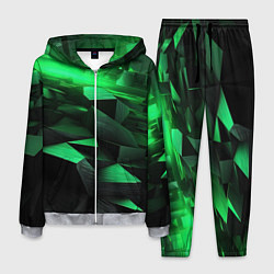 Мужской костюм Зеленые квадратные плиты