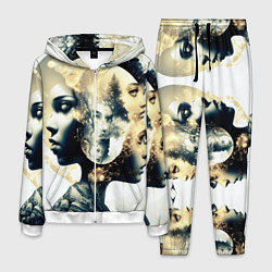 Костюм мужской Игра разума в стиле абстрактный экспрессионизм, цвет: 3D-белый