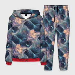 Мужской костюм Волнообразная фрактальная абстракция