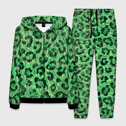 Костюм мужской Зелёный леопард паттерн, цвет: 3D-черный