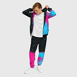 Костюм мужской Fall Out Boy - neon gradient по-вертикали, цвет: 3D-черный — фото 2
