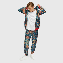 Костюм мужской Симметричный абстрактный паттерн в ацтекском стиле, цвет: 3D-красный — фото 2