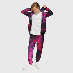 Костюм мужской Фиолетовые элементы абстракция, цвет: 3D-черный — фото 2