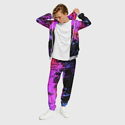 Костюм мужской Розово синий сочный гранж, цвет: 3D-меланж — фото 2