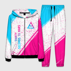 Мужской костюм Thirty Seconds to Mars neon gradient style вертика