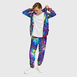 Костюм мужской Розово синий фрактал, цвет: 3D-красный — фото 2