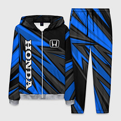 Мужской костюм Honda motors - синяя спортивная абстракция