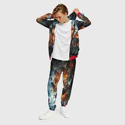 Костюм мужской Взрыв плит абстракция, цвет: 3D-красный — фото 2