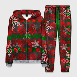 Мужской костюм Рождественские узоры ёлки и снежинки
