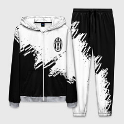 Костюм мужской Juventus black sport texture, цвет: 3D-меланж