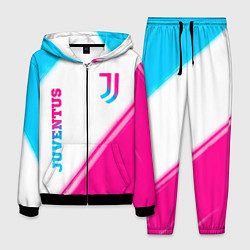 Мужской костюм Juventus neon gradient style вертикально